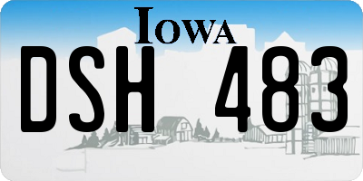 IA license plate DSH483