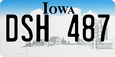 IA license plate DSH487