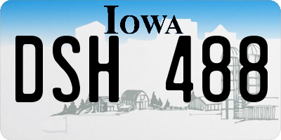 IA license plate DSH488