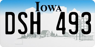 IA license plate DSH493