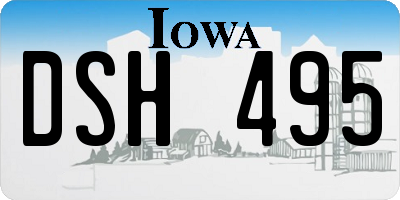 IA license plate DSH495