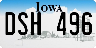 IA license plate DSH496