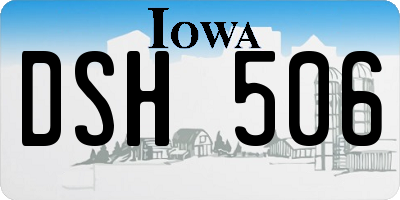 IA license plate DSH506