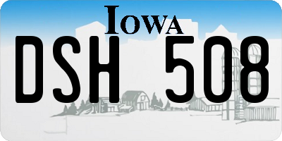 IA license plate DSH508