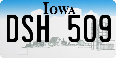 IA license plate DSH509