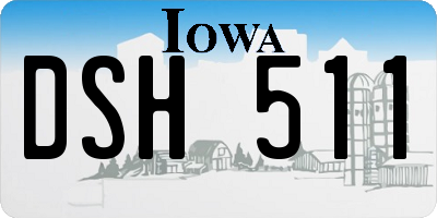 IA license plate DSH511
