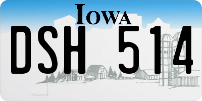 IA license plate DSH514