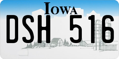 IA license plate DSH516