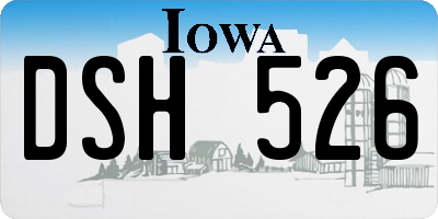 IA license plate DSH526
