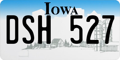 IA license plate DSH527