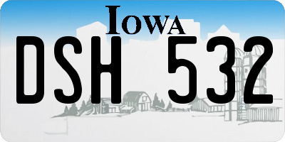 IA license plate DSH532