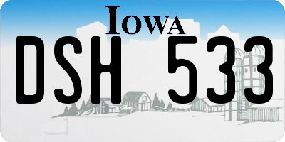 IA license plate DSH533