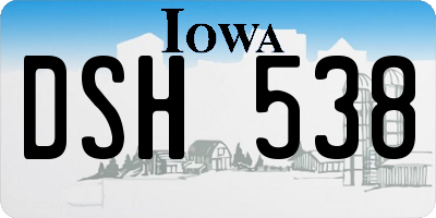 IA license plate DSH538