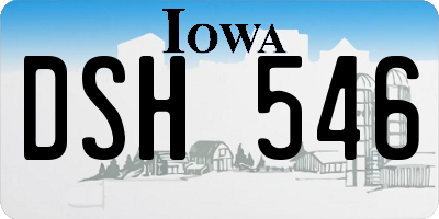 IA license plate DSH546