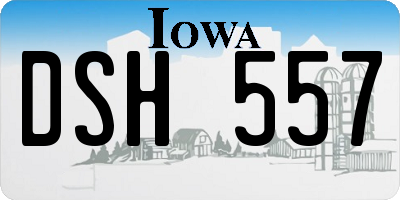 IA license plate DSH557