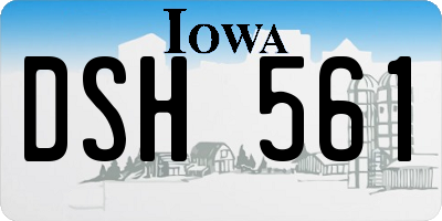 IA license plate DSH561