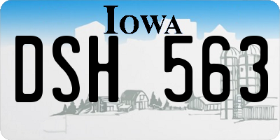 IA license plate DSH563