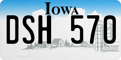 IA license plate DSH570