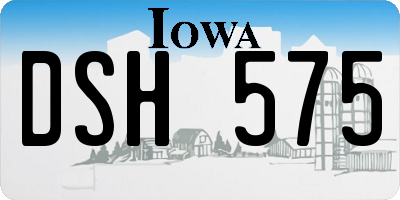IA license plate DSH575