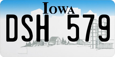 IA license plate DSH579