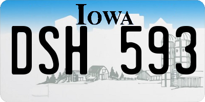IA license plate DSH593