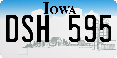 IA license plate DSH595