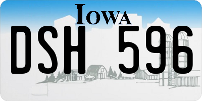 IA license plate DSH596