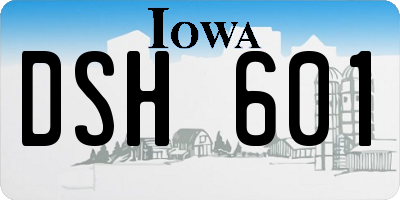 IA license plate DSH601