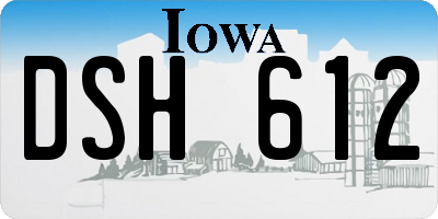 IA license plate DSH612