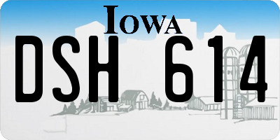 IA license plate DSH614