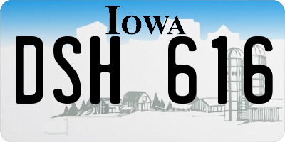 IA license plate DSH616