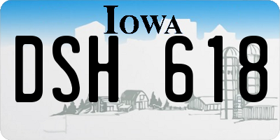 IA license plate DSH618