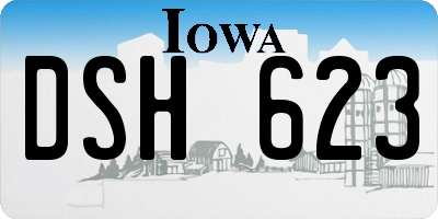 IA license plate DSH623