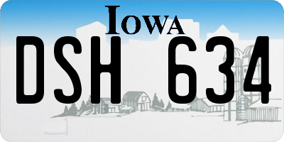 IA license plate DSH634