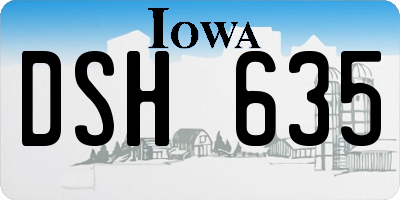 IA license plate DSH635
