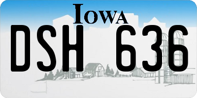 IA license plate DSH636