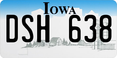IA license plate DSH638