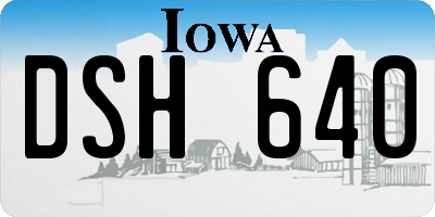 IA license plate DSH640