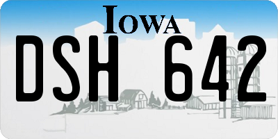 IA license plate DSH642