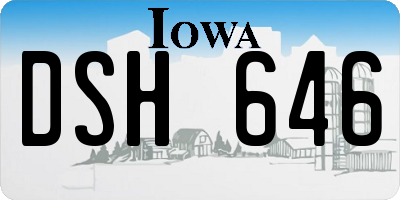 IA license plate DSH646