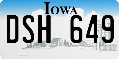 IA license plate DSH649