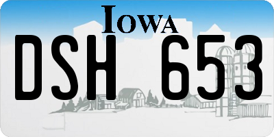 IA license plate DSH653