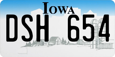 IA license plate DSH654