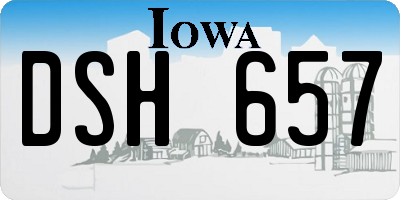 IA license plate DSH657