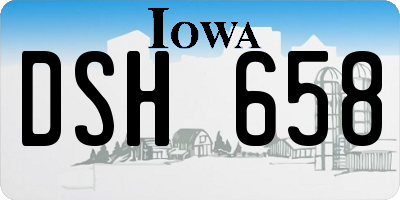 IA license plate DSH658