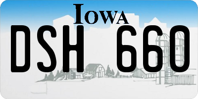 IA license plate DSH660