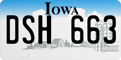 IA license plate DSH663