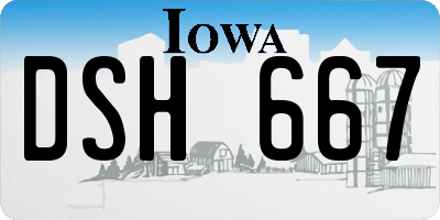 IA license plate DSH667