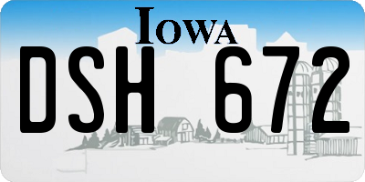 IA license plate DSH672