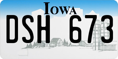 IA license plate DSH673